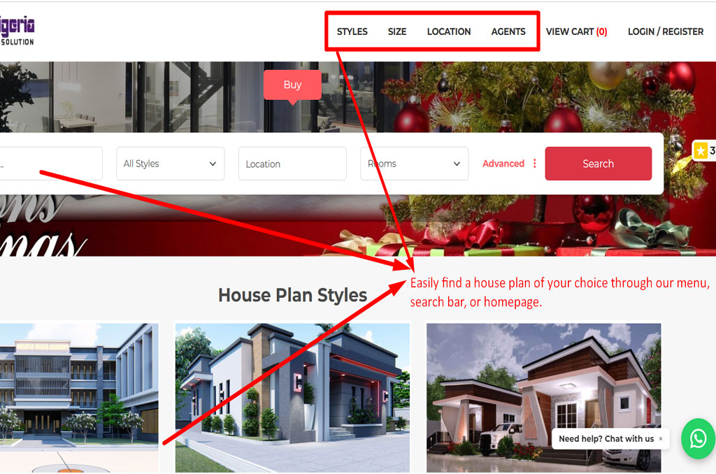 Step 1: How a New User Can Navigate the BuildingPlanNG Homepage
