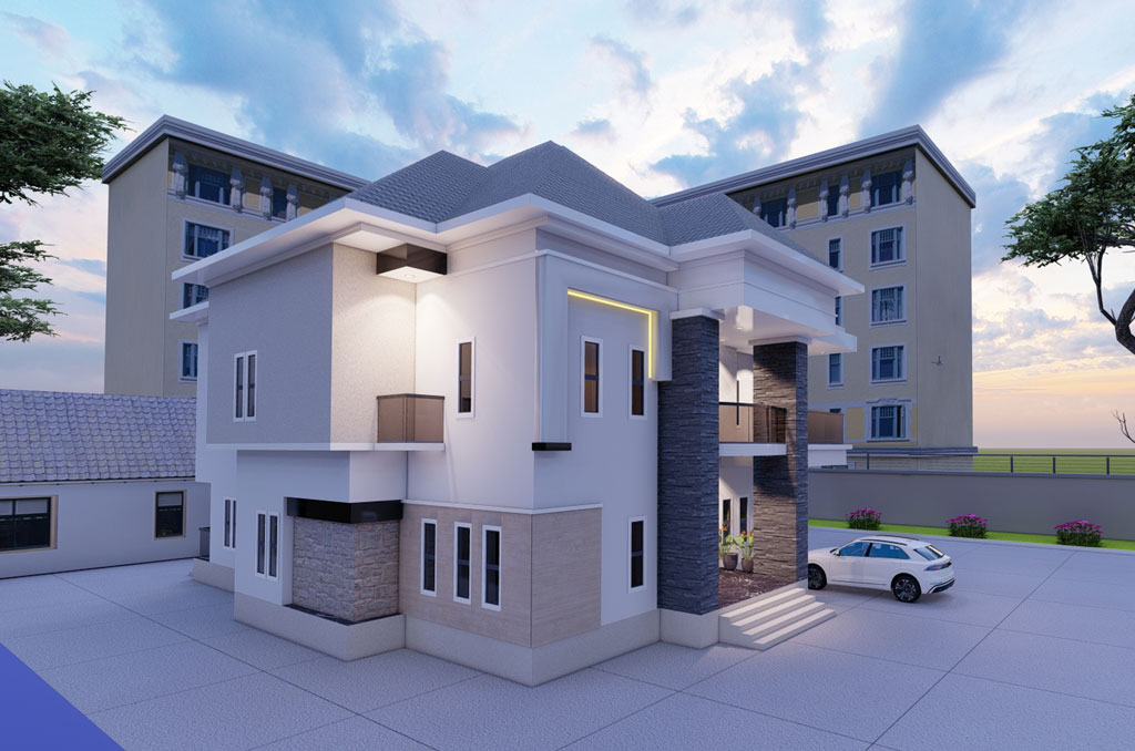 5 Bedroom duplex house plan