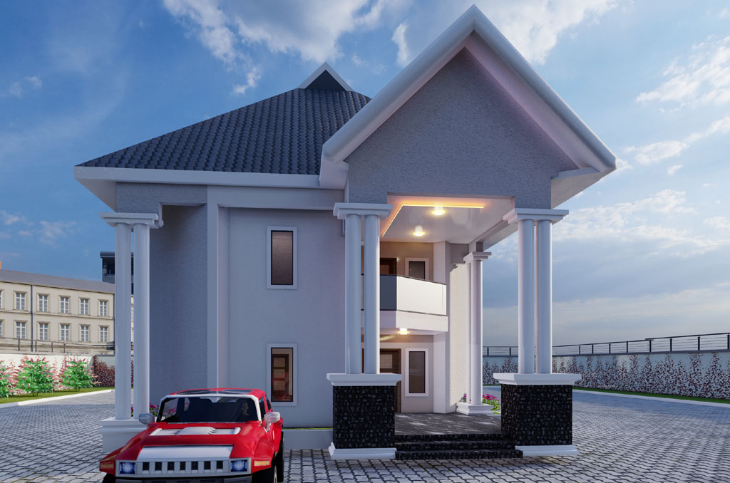4-Bedroom Duplex House Plan