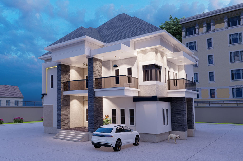 5 Bedroom duplex house plan