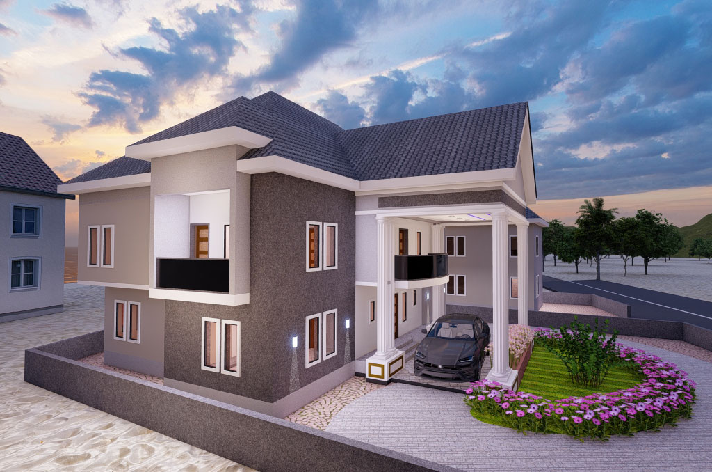 6 bedroom duplex house plan