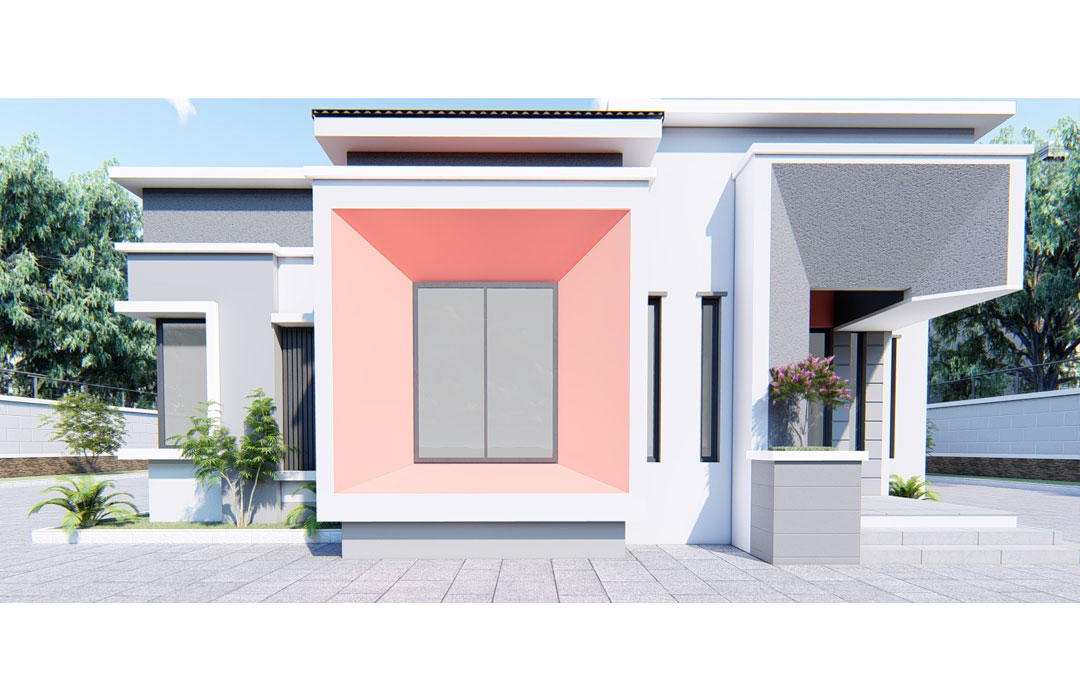 contemporary 4-bedroom bungalow