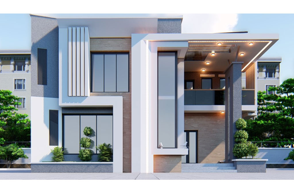Contemporary 4-Bedroom Duplex House