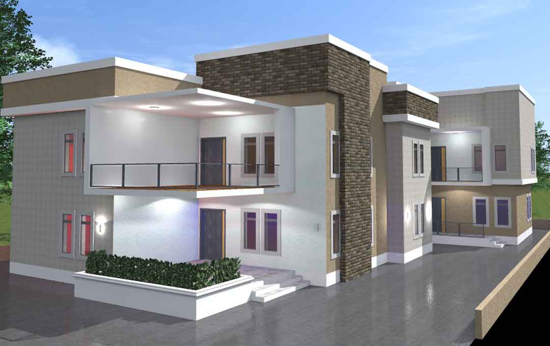 4-Bedroom Duplex with Two 3-Bedroom Flats