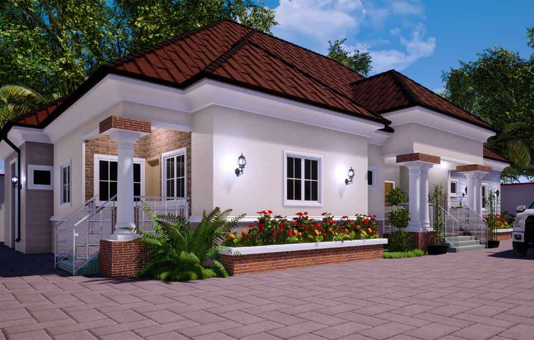 Nigerian 6 Bedroom Bungalow Plan