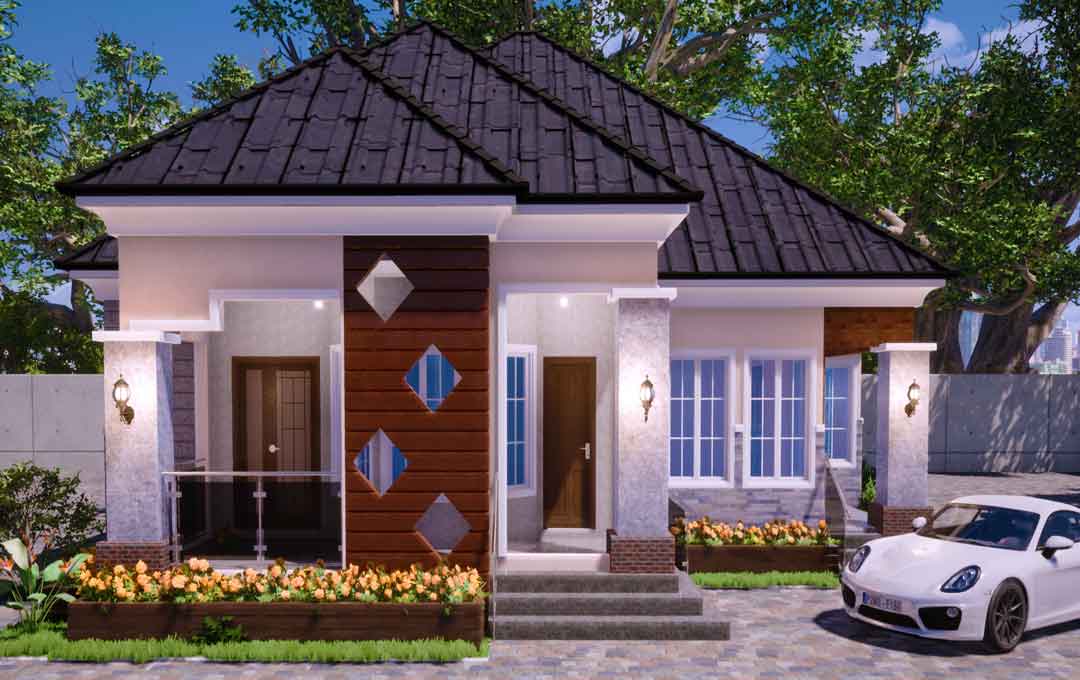 3 bedroom detached house plan design