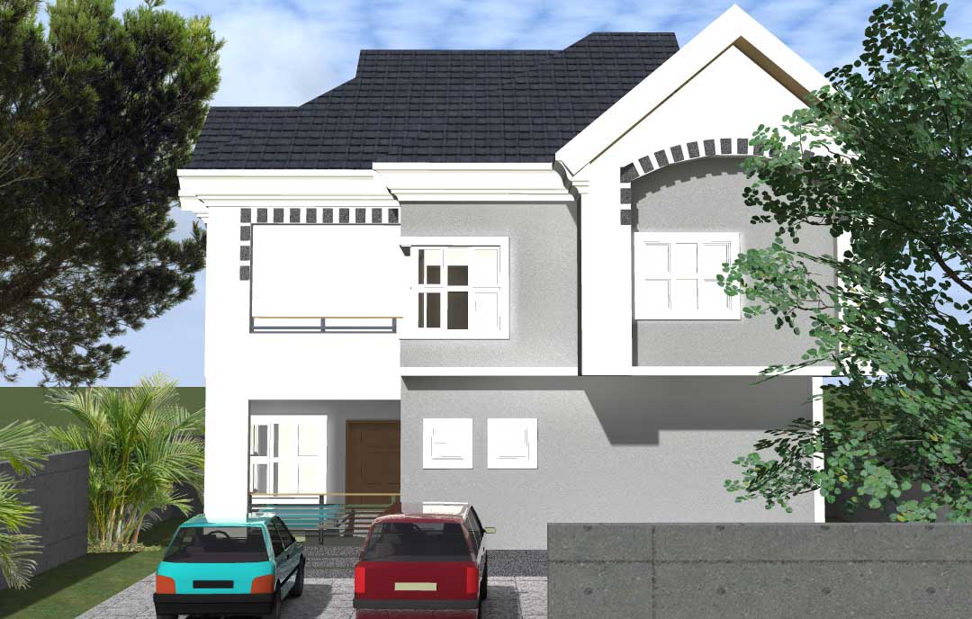 4-Bedroom Mini Duplex House Plan