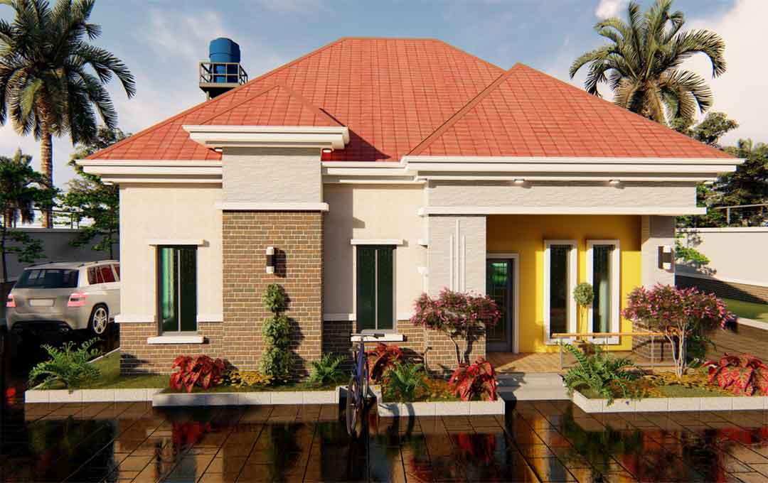 Portable 3 bedroom Nigerian house plan