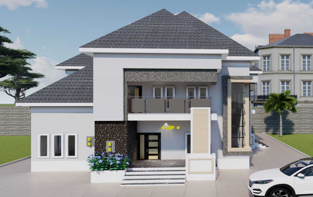 Modern 3-bedroom bungalow with pent floor