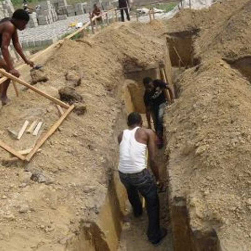 building plan excavation process