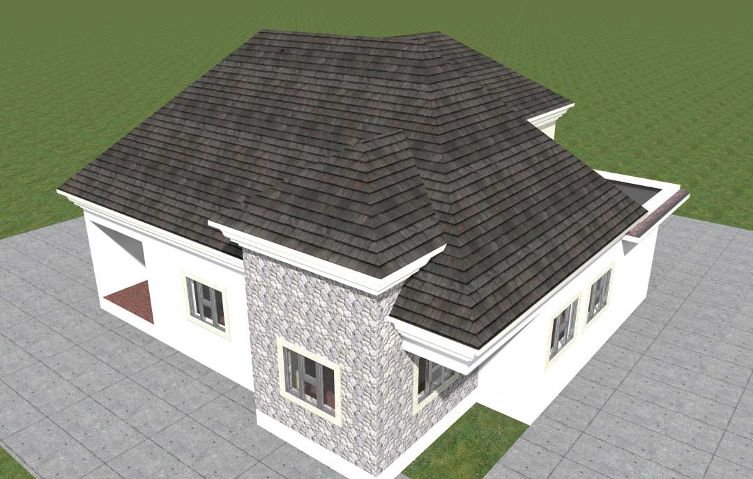 Executive 1 bedroom house plan with garage