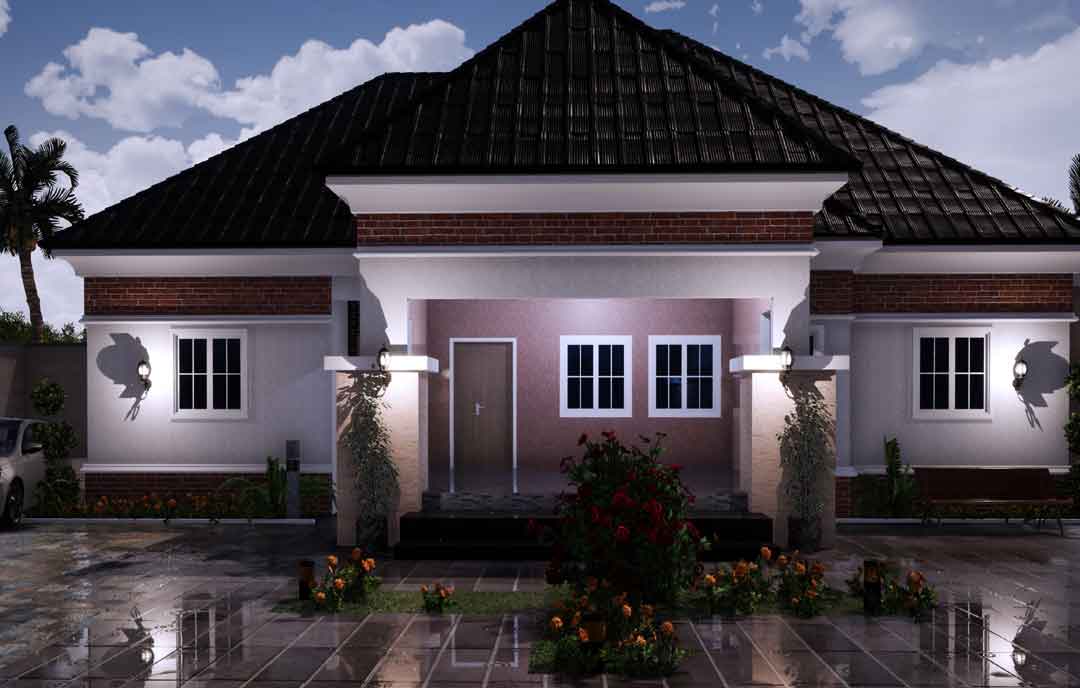 Executive Bedroom Bungalow Nigerian House Plan